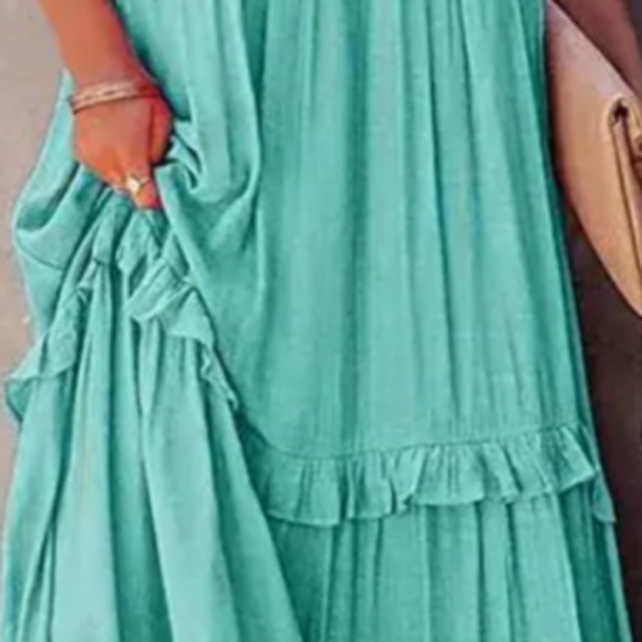 Sundress - Ruffled (Teal) - Picture 3 of 4